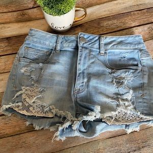 American Eagle Outfitters Light Blue Jean Shorts